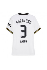 Borussia Dortmund Waldemar Anton #3 Voetbaltruitje 3e tenue Dames 2024-25 Korte Mouw